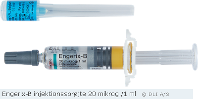 Engerix-B injektionssprøjte 20 mikrog./1 ml