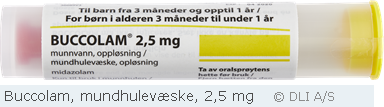 Buccolam, mundhulevæske, 2,5 mg