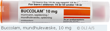 Buccolam, mundhulevæske, 10 mg