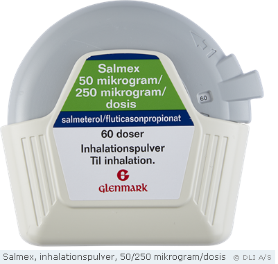 Salmex, inhalationspulver, 50/250 mikrogram/dosis