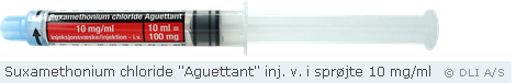 Suxamethonium chloride "Aguettant" inj. v. i sprøjte 10 mg/ml